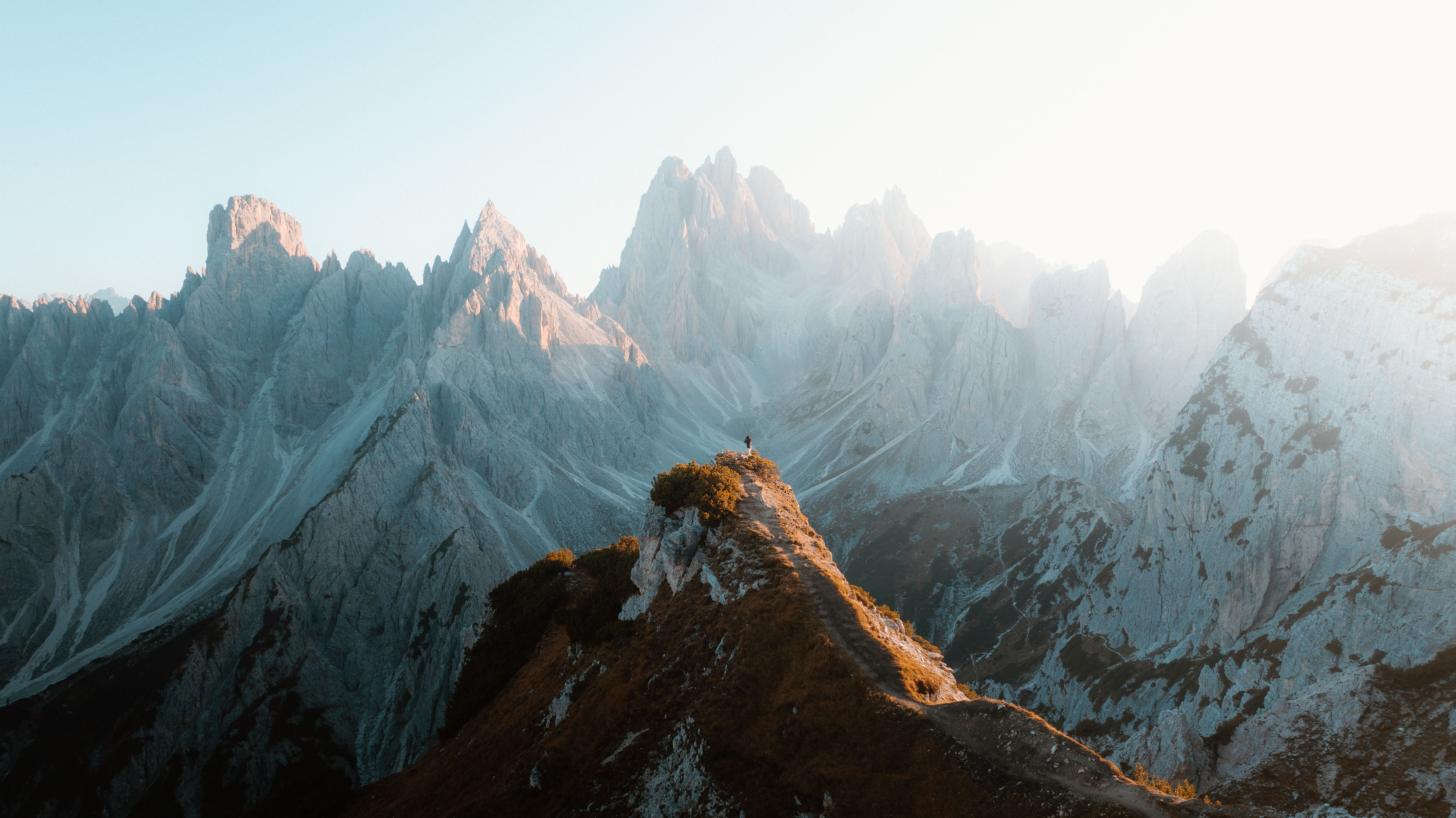 A snowy mountain range